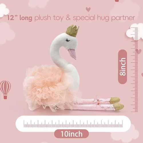 Miniatura 3 de Juguetes de Peluche Animales de Peluche Cisne de Ballet para Niñas de 12 Pulgadas de Altura, Animales de Peluche para Niños