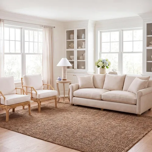 Miniatura 28 de SAFAVIEH Alfombra 9x12 - Colección de fibra natural - Grande - Marrón, Yute hecho a mano, estilo granja, textura gruesa de pelo grueso (NF447D)