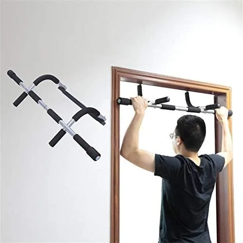 Miniatura 2 de Barra de dominadas para puerta de fitness, equipo de gimnasio portátil para interiores, multiagarre fuerte para puerta Barra de dominadas