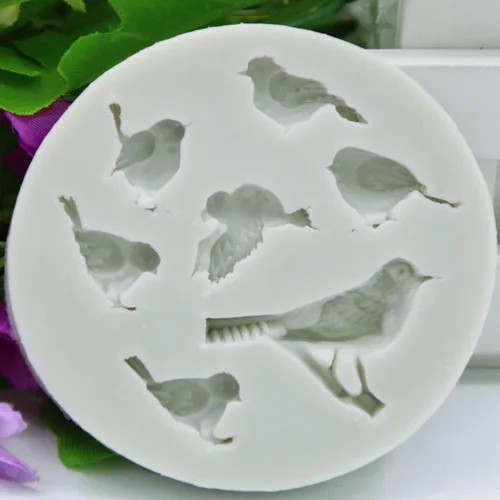 Miniatura 4 de 2 moldes de silicona para pájaros, para hacer dulces, herramientas para hacer dulces, moldes de chocolate, postres, cubitos de hielo, goma, arcilla