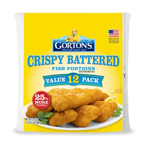 Miniatura 3 de Gorton's, Porciones de pescado crujientes y rebozadas, 24.5 oz (congelado)