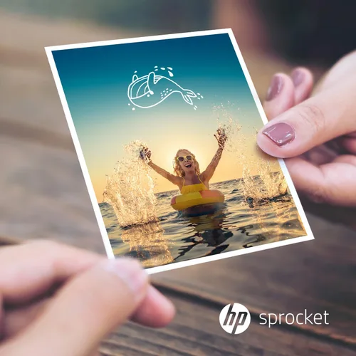 Miniatura 3 de HP Sprocket - Papel fotográfico Zink de 3.5 x 4.25 pulgadas, con respaldo adhesivo (20 unidades) compatible con piñones de 3 x 4, impresora