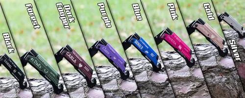 Miniatura 6 de Navaja de bolsillo grabada personalizada, regalo para hombres para el día del padre, negro, cuchillos de bolsillo personalizados, regalos de Navidad