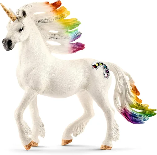 Schleich bayala - Semental de unicornio arcoíris - Juguete de unicornio para niñas y niños - Figura de caballo de fantasía para niños a partir de 5