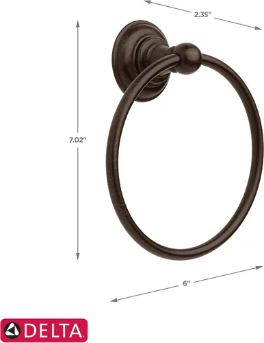Miniatura 11 de Delta Faucet 134439 Providence - Accesorios de baño, gancho doble para toalla