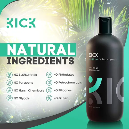 Miniatura 3 de Kick Champú + acondicionador + espray de sal marina estilo esencial paquete de alto rendimiento anticaspa limpia/acondicionador para cabello