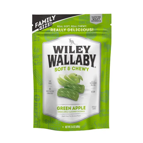 Miniatura 8 de Paquete de variedad de regaliz Wiley Wallaby 10 onzas - Sabores clásicos de arándano, manzana y sandía. Regaliz gourmet estilo australiano suave