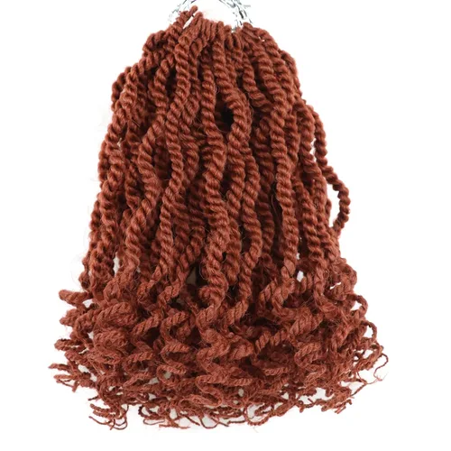 Miniatura 30 de Cabello rubio de ganchillo para mujeres negras, trenzas senegalesas onduladas de ganchillo de 12 pulgadas, trenzas kinky de ganchillo cortas 27613