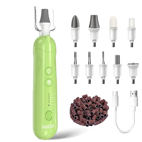 Miniatura 13 de Kit profesional de manicura y pedicura, juego de limas eléctricas inalámbricas, herramientas de pedicura recargables para pies, 5 velocidades