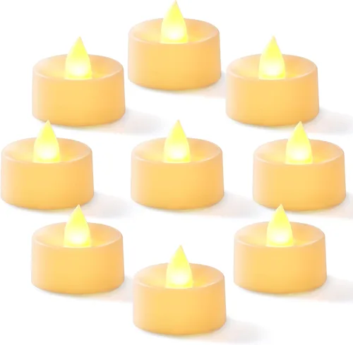 Miniatura 11 de Homemory - Paquete de 12 velas votivas LED sin llama, velas de té que funcionan con pilas, más de 200 horas de velas eléctricas falsas, TeaLights