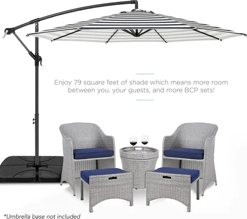 Miniatura 2 de Toldo de repuesto para sombrilla de patio de 10 pies, 8 varillas, impermeable y resistente a la decoloración, tela de poliéster gruesa para patio