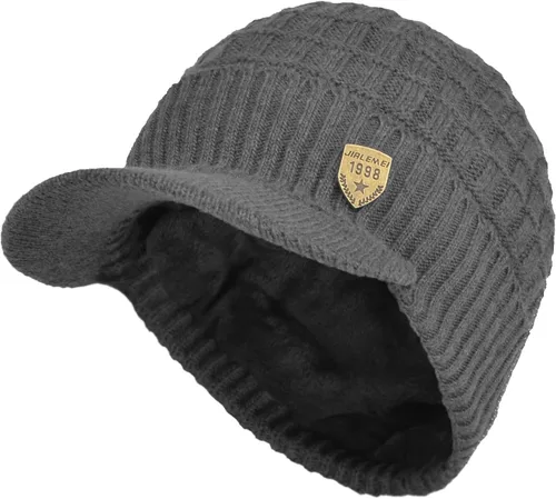 Miniatura 72 de Janey&Rubbins Gorro de punto diario con orejeras con forro polar y calavera