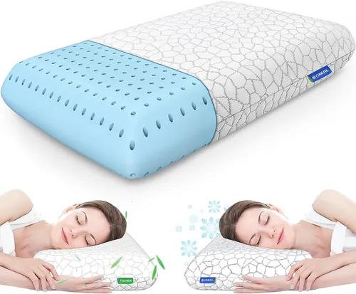 Miniatura 11 de CushZone Almohadas de espuma viscoelástica para dormir, almohada de cama con funda extraíble y lavable a máquina, almohada de cama para dormir