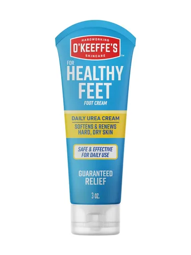 O'Keeffe's Crema exfoliante e hidratante para pies saludables, alivio garantizado para pies extremadamente secos y agrietados, pies más suaves en 1