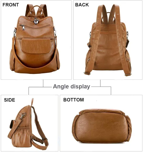 Miniatura 3 de Mochila de moda para mujer, impermeable, bolsa de viaje, bolsa de hombro convertible para mujer