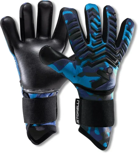Miniatura 10 de Guantes de portero Storelli Electric, protección de mano de alto impacto con 5 espinas de dedo extraíbles y correa de muñeca Negro Cargo