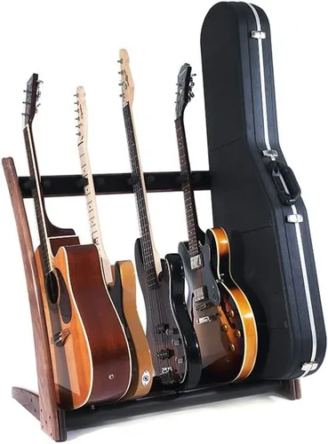Miniatura 2 de Ruach GR-2 Curve - Soporte personalizable para guitarras y estuches, color nogal