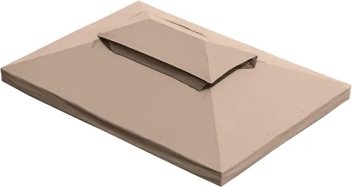 Grand Patio Toldo de repuesto para cenador de exteriores de 10 x 13 pies, toldo de poliéster PA de doble nivel, toldo de refugio anti-UV con red de