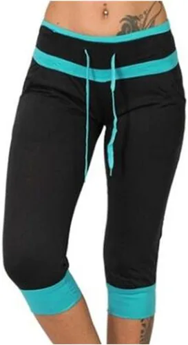 Miniatura 68 de Pantalones capri para mujer, estilo casual, de verano, elásticos, de cintura alta, pantalones de yoga, ajuste atlético, pantalones deportivos