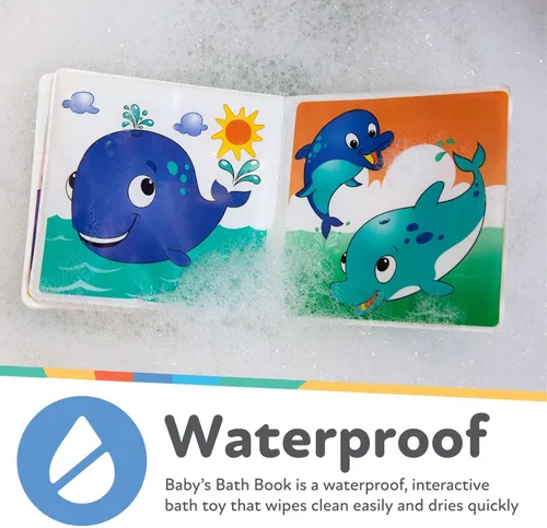 Miniatura 4 de Nuby Libro de Baño Divertido con Páginas Impermeables y Chirriador Sorpresa, Educación Temprana, 0 M+ (Las Impresiones Pueden Variar)