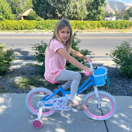 Miniatura 4 de JOYSTAR Angel Bicicleta para Niñas para Niñas Pequeñas y Niños de 2 a 13 Años, Bicicleta para Niños de 12, 14, 16, 18, 20 Pulgadas con Ruedas de Azul