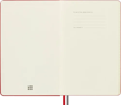 Miniatura 4 de Moleskine Cuaderno clásico expandido, tapa dura, grande (5 x 8.25 pulgadas), a rayas/forrado, rojo, 400 páginas