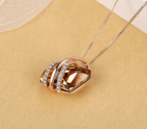 Miniatura 8 de Leafael Wish Stone - Collar con dije chapado en oro rosa de 18 quilates, con cristales de Swarovski, joyería de piedra natal, 18 pulgadas + 2