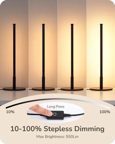 Miniatura 4 de EDISHINE Lámpara de Mesa LED Mejorada, Lámpara de Cabecera Regulable sin Escalones con 3 Temperaturas de Color, Lámpara de Mesita de Noche Moderna