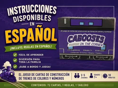 Miniatura 8 de Juego de cartas con temática de entrena para niños y familias fácil, divertido y educativo - 2-5 jugadores, mayores de 7 años - Estrategia