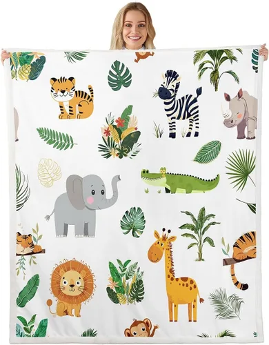 Miniatura 23 de Erosebridal - Mantas de bebé unisex para niños y niñas, mantas de guardería de animales de granja de minky 40x50, manta sherpa con diseño de tractor