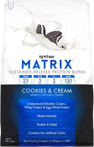Miniatura 22 de Syntrax Nutrition Matrix - Mezcla de proteína de liberación sostenida, galletas y crema 2 libras. Verdaderos trozos de galleta