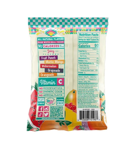 Miniatura 2 de Bocadillo AriZona gomas de fruta real, masticables