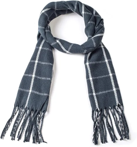 Miniatura 14 de Alpine Swiss Bufanda a cuadros para hombre, ultra suave, chal de invierno, cálido, ligero, para clima frío