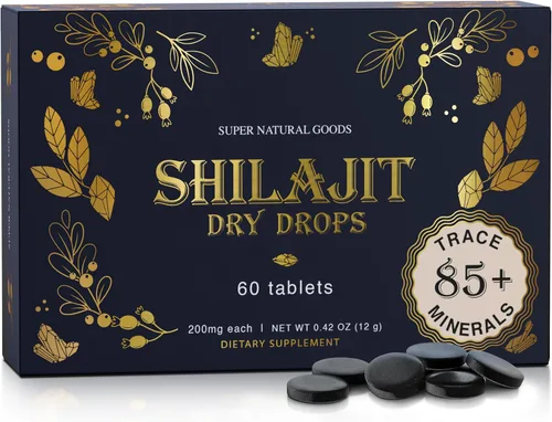 Miniatura 7 de Super Natural Goods Resina Shilajit de alta potencia nutricional, grado A con más de 85 minerales derivados de plantas y ácido fúlvico, energía e