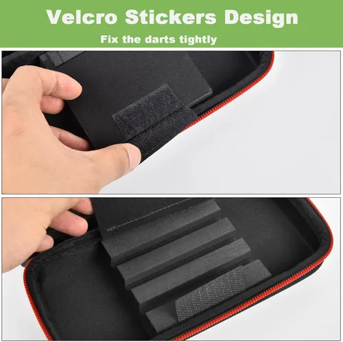 Miniatura 3 de ALKOO Estuche de dardos para 6 piezas de acero y punta suave, organizador de almacenamiento con capacidad para 6 dardos y puntas, ejes y accesorios