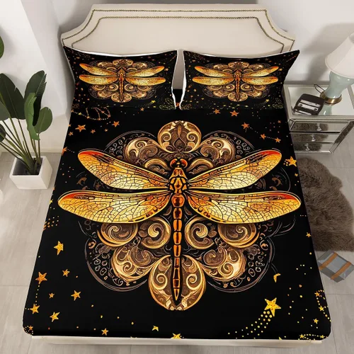 Miniatura 22 de Sábana bajera de galaxia tamaño individual, juego de ropa de cama con purpurina degradado para niños, niñas, niños y mujeres, decoración