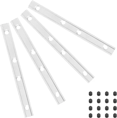 Miniatura 2 de 4 conectores de línea recta 2020, conectores de extrusión de aluminio con ranura en T con tornillos M5, soportes de línea de unión de 3.9 pulgadas