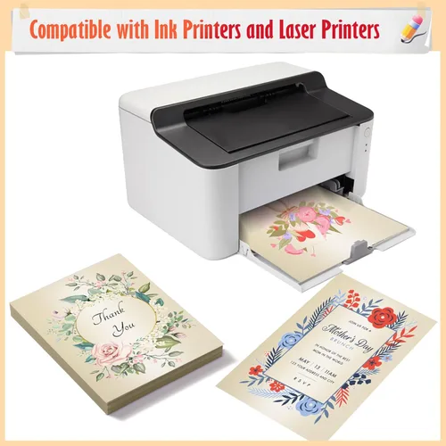 Miniatura 7 de 300 hojas de cartulina brillante de 8.5 x 11 pulgadas, papel de impresora de doble cara de 92 libras, papel perlado para invitaciones, certificados