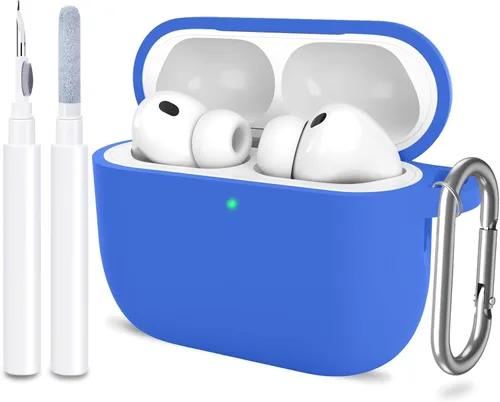 Miniatura 39 de Funda para AirPods Pro 3 con limpiador y protector de silicona suave con llavero para mujeres y hombres, funda para Apple AirPods Pro de 3ª Claro