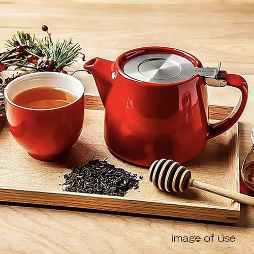 Miniatura 3 de FORLIFE Tetera Stump con Tapa SLS e Infusor, 18 Onzas, Roja Rojo