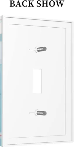 Miniatura 28 de Placa de Interruptor de Luz Azul de 1 Gang, Placa de Pared Decorativa de Palanca Individual, Cubierta de Placa de Pared de Palanca, Placa Frontal