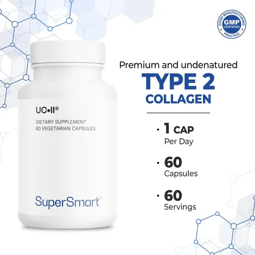 Miniatura 5 de Supersmart Suplemento UC II de 40 mg por día (colágeno premium), suplemento de colágeno tipo II sin desnaturalizar, sin OMG y sin gluten, 60