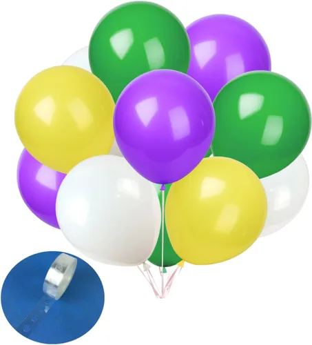 Miniatura 12 de TNWBA Paquete de 60 globos de látex de 12 pulgadas, color negro, amarillo, naranja, para cumpleaños, bodas, baby shower, decoración de fiesta
