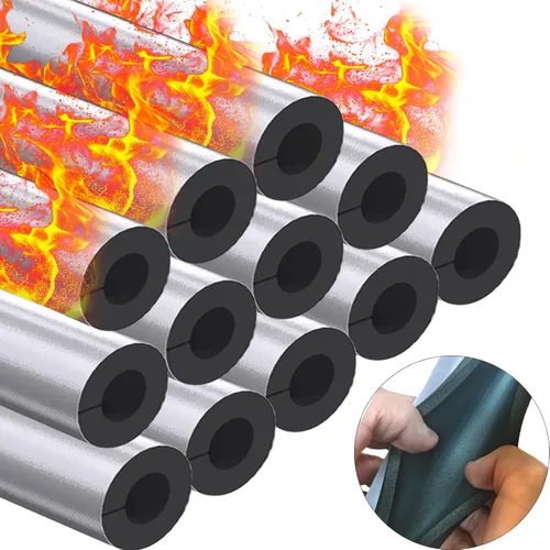 Miniatura 7 de Rollo de cinta aislante para tubo de 2.5" de ancho X 32.8 pies de espuma para tubos al aire libre con lámina de aluminio, cinta aislante adhesiva