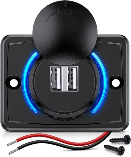 Miniatura 9 de Nilight 2 Pack PD Type C y QC 3.0 Panel de toma rápida USB con interruptor táctil LED ON Off, kit de cable fundido para coches, camiones
