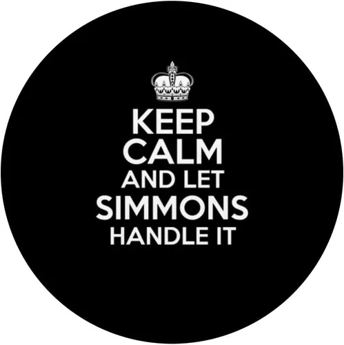 Miniatura 3 de Keep Calm And Let Simmons Handle It Funny Custom Name PopSockets Swappable PopGrip