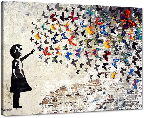 Miniatura 73 de Yatsen Bridge Arte Callejero Clásico Banksy Graffiti Arte de Pared Detrás de la Cortina Pósters Pinturas en Lienzo Imágenes de Graffiti Coloridas