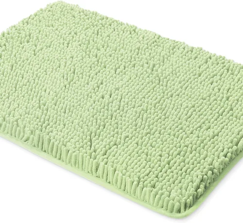 Miniatura 10 de Yeaban Alfombra de pasillo de baño de 24 x 72 pulgadas, antideslizante, alfombra de baño larga de felpilla gruesa, absorbente y lavable, alfombra