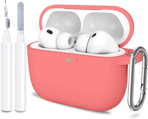 Miniatura 42 de Funda para AirPods Pro 3 con limpiador y protector de silicona suave con llavero para mujeres y hombres, funda para Apple AirPods Pro de 3ª Claro
