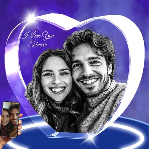 Miniatura 8 de Foto de cristal 3D, regalos personalizados para mujeres, mamá, papá, pareja, regalos personalizados con tu propia foto, imagen de vidrio grabada